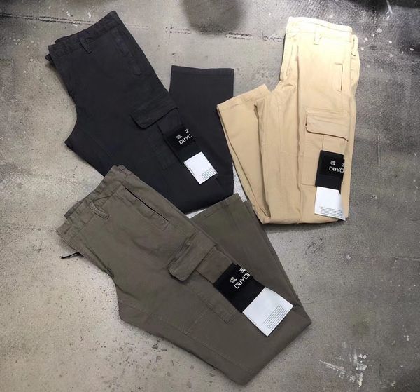 

duyou men's pants brand designers pants metal nylon pocket embroidered badge casual trousers thin reflective pants size m-2xl 0076, Black