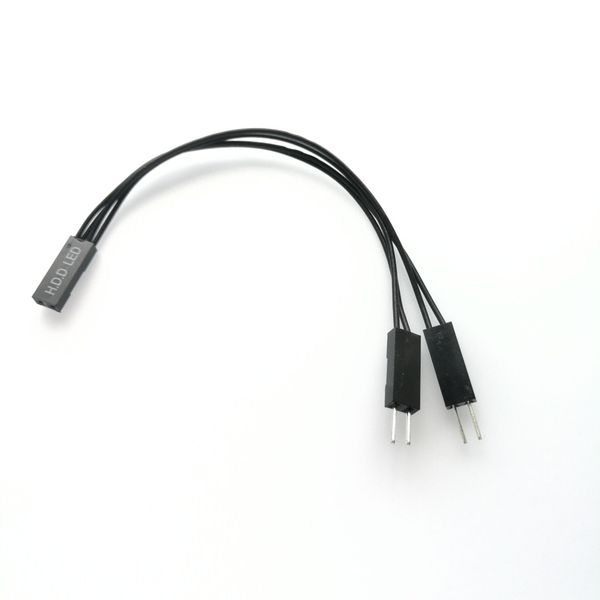 

10pcs motherboard hdd led cable 2pin 1 to 2 splitter support double start switch