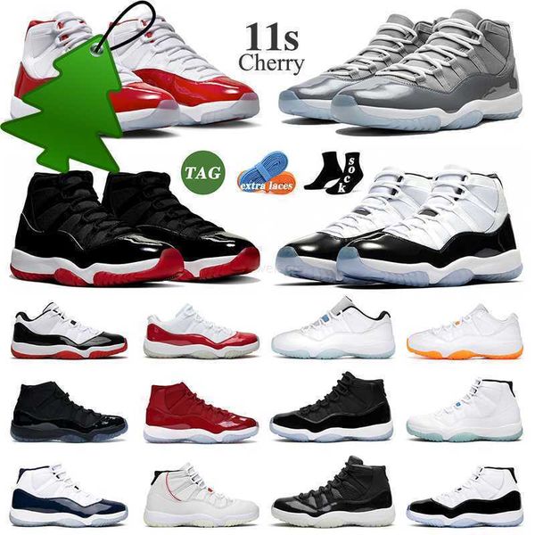 

11s 11 low men women basketball shoes cool greys cherry unc bright citrus gamma legend blue bred concord space jam mens jubilee cap and gown