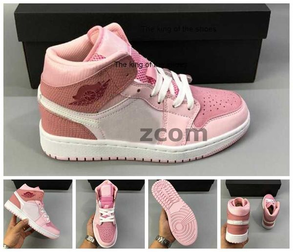 

2023 og2023 og new 1 mid wmns digital pink women sneakers 2020 basketball shoes designer girls baskets 1s des chaussures zapatos, Black