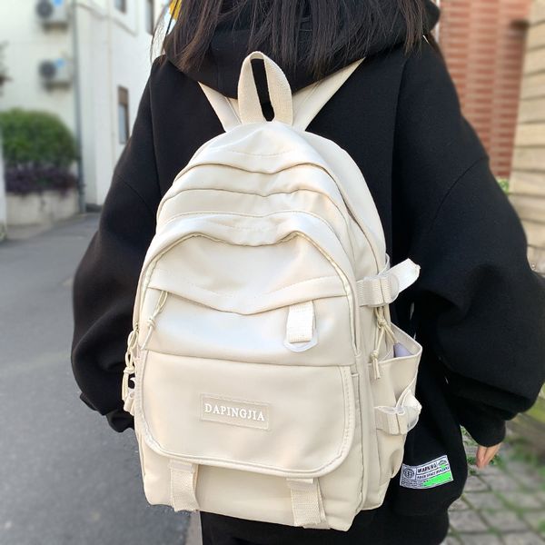 

school bags cool female waterproof white college backpack trendy lady lapbackpack book girl travel student bag fashion women school bags 230
