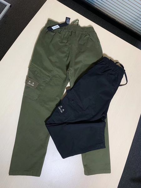 

duyou men's pants brand designers pants metal nylon pocket embroidered badge casual trousers thin reflective pants size m-2xl 0077, Black