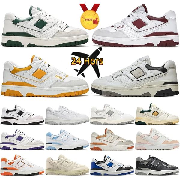 

new 550 running shoes men designer sneakers nightwatch white green infinity blue vibrant orange drak grey panda unc silver birch mens womens