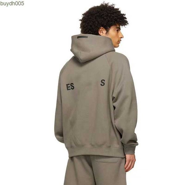 

9n42 2023 hoodie hoodies sweatshirt high street brand essent three-dimensional silicone logo men's and women's fashion street wear, Black