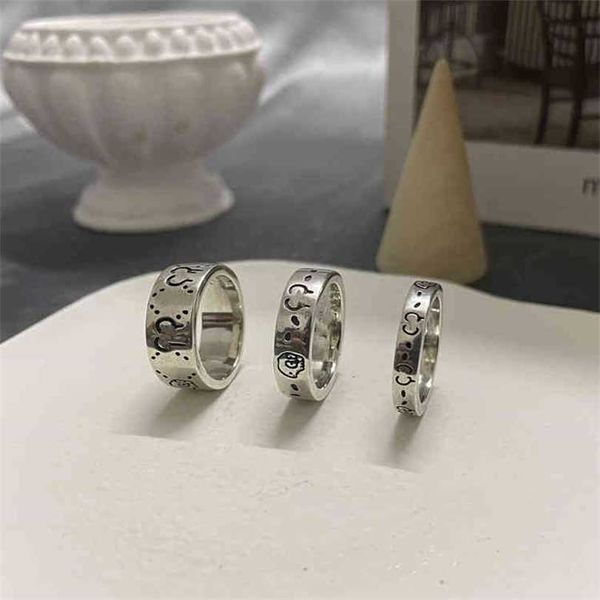 

ring ancient skull ring elf silver series simple ins couple ring