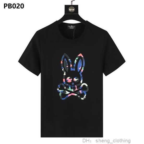 

men's psycho bunny t-shirt fashion letter casual summer short sleeve women's clothing asian m-3xl 2 d7ds, White;black