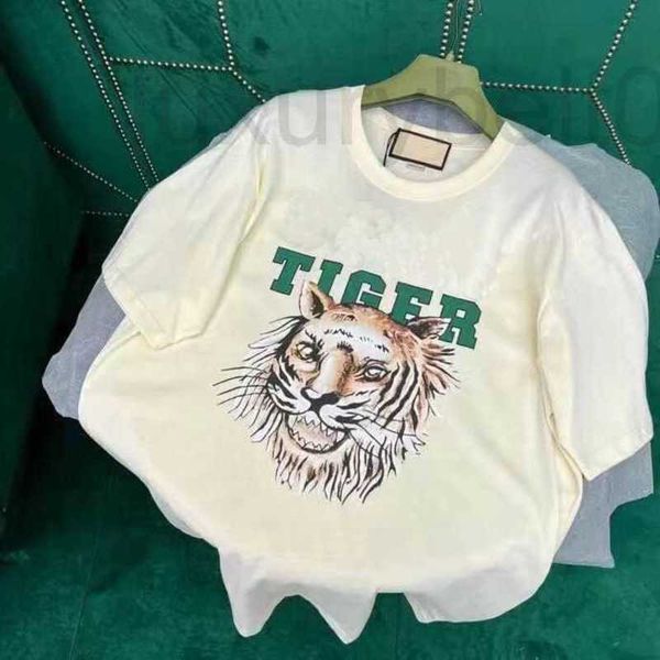 

men's t-shirts designer tiger design t-shirt letter style pullover tees short sleeve loose casual t shirts couple streetwear kx1t, White;black