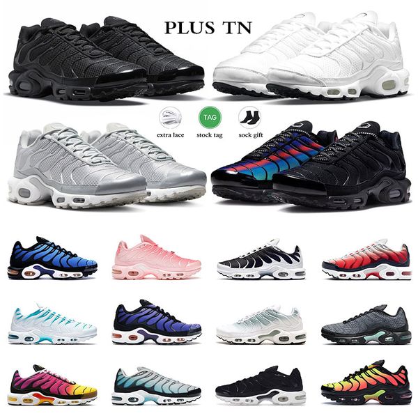 

plus tn men running shoes tns women sneakers unity triple black white hyper blue fury metallic silver atlanta future mens sports trainers si