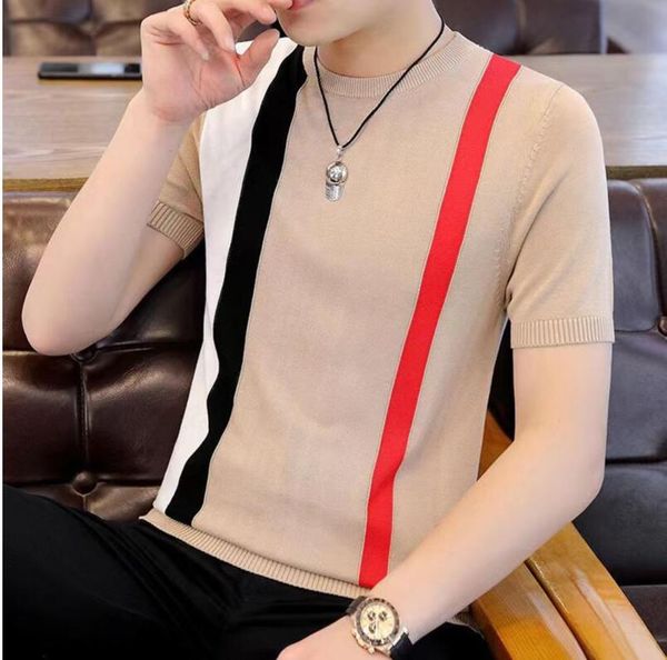 

men's t-shirts for short sleeve knit t-shirts/male slim fit o-neck letter printing knit t-shirt homme s-4xl, White;black