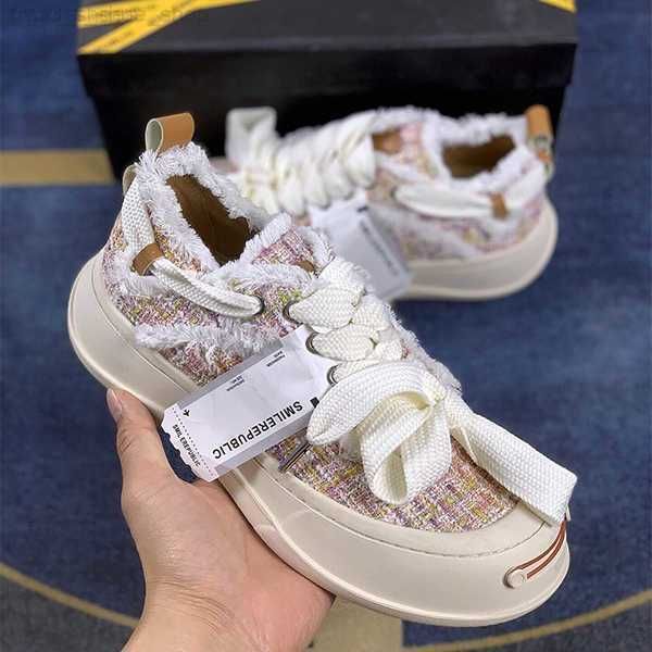 

smilerepublic 2022 designer casual shoes canvas smile republic chunk canvas sneakers low women men tassels trainer stars loves thick rubber