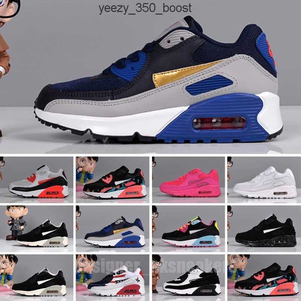 

designer brand kids shoes baby toddler classic 90 children boy and gril sport sneakers outdoor sports 26-35 2023 w3d7, Black