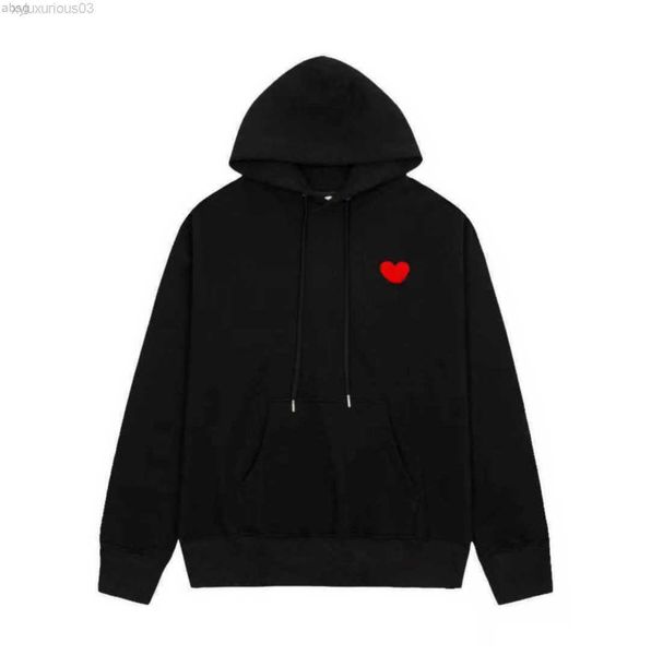 

hoodie male and female designers amis paris hooded highs quality sweater embroidered red love winter round neck jumper couple sweatshirts y0, Black