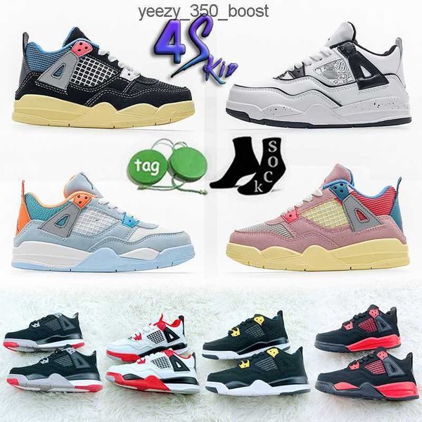 

kids youth low basketball shoes jumpman 4 4s fire red thunder ps size 9c-5y university blue black cat bred toddler sneaker sail muslin 8ntm