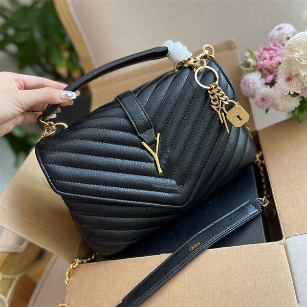 

fashion luxurys designers leather bags women handbag crossbody lady shoulder woc designer loulou bag flip cover femal black gold silver chai