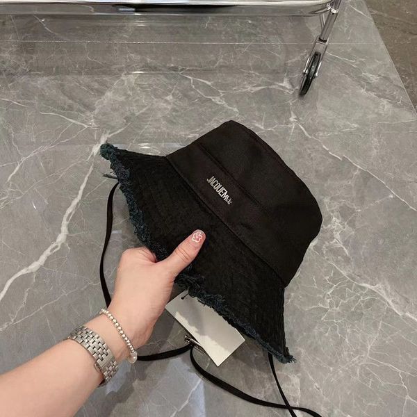 

2023 casquette bob wide brim hats designer bucket hat for women frayed cap jac, Blue;gray