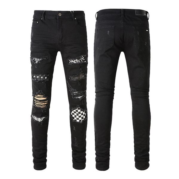 

2023 new arrivals mens luxury designer denim jeans holes trousers jean amiris amirs coolguy biker pants man clothing #8538, Blue