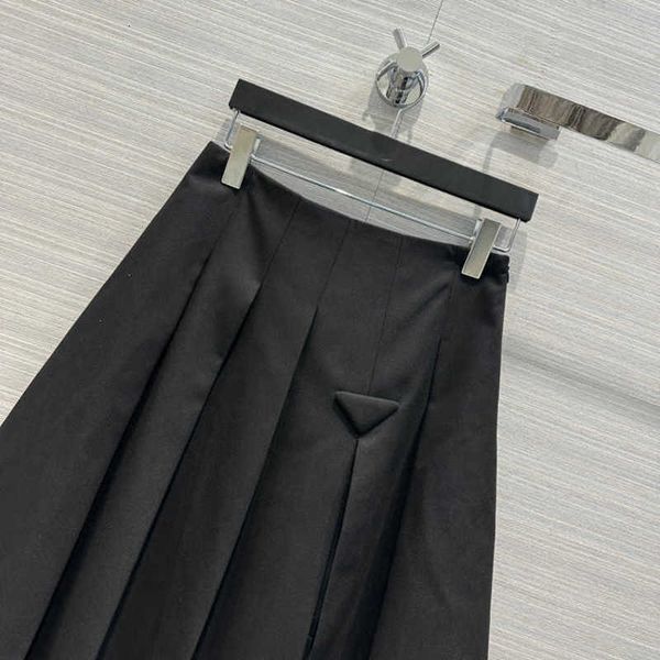 

skirts designer womens college style sweet girl high waist split pleated mid-length suit skirt, Black