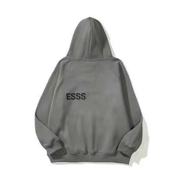 

sdvp 2023 hoodie sweatshirt high street brand essent three-dimensional silicone logo men's and women's fashion street wear loose, Black