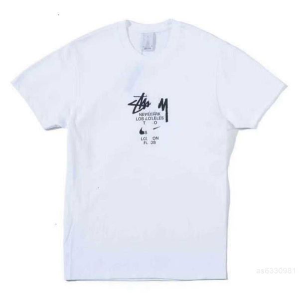 

designer luxury fashion brand stussys classic mens and womens t shirt dice pattern printed alphabet summer high street trend tee e06d0t6, White;black