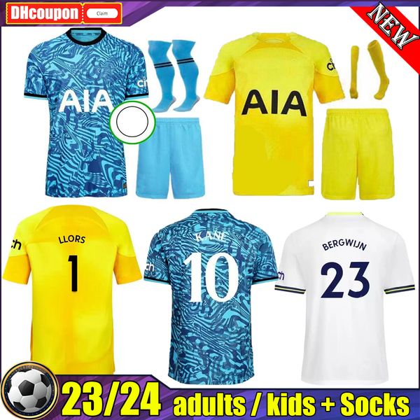 

22 23 spurs lucas son bergwijn soccer jerseys 2022 2023 football shirt hojbjerg loris romero reguilon bryan richarlison bentancur kulusevski, Black;yellow