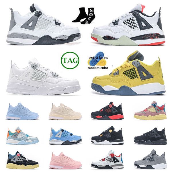 

kid shoes 4s children preschool designer for young boy girls union sophomore album sail royalty what the bred fire red toddler outdoor train