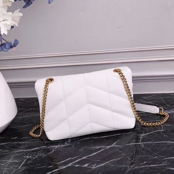 

loulou puffer bag small size 23cm purse crossbody handbag mini purse lady flap fashion leather bags, Red;black