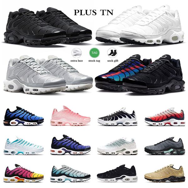

plus tn men running shoes tns women sneakers unity triple white black anthracite hyper blue fury metallic silver atlanta mens sports trainer