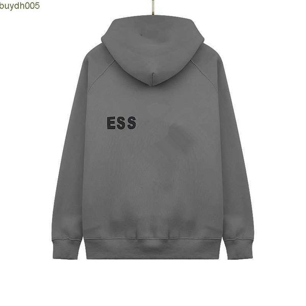 

hvu3 2023 hoodie hoodies sweatshirt high street brand essent three-dimensional silicone logo men's and women's fashion street wear, Black