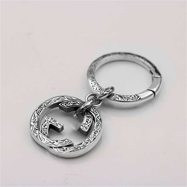 

key chain pattern car bag pendant chain couple key ring, Slivery;golden