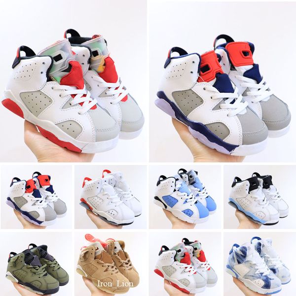 

shoes 6 sneaker infrared black cat pink carmine oreo basketball children boy girls shoes toddlers trainers 28-35