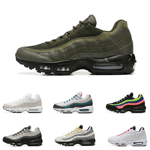 

og 95 running shoes men shades of red 95s triple black stadium green wolf grey icons blue mens trainers metallic silver outdoor sports sneak