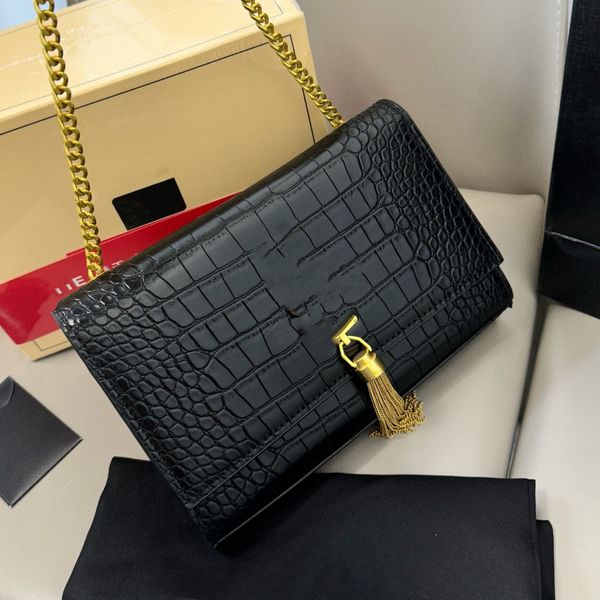 

designer tassel bags evening bags purses womengenuine leather shoulder bag brand croisette crossbody bag medium handle tote size:22*17cm