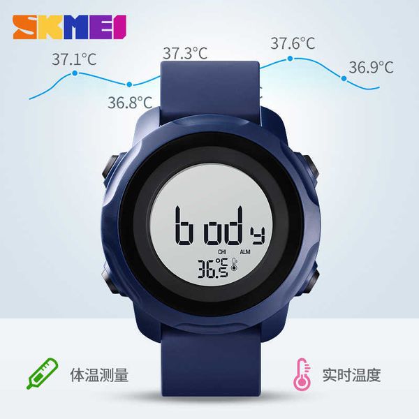

timemei fashion brand youth multifunctional outdoor mountaineering waterproof real time temperature measurement watch men's watch, Slivery;black