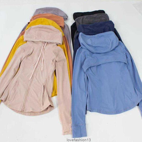 

23new women's sweatshirts yoga wear womens define hooded jackets designers sports coats double-sided sanding fitnesszjwi, Black