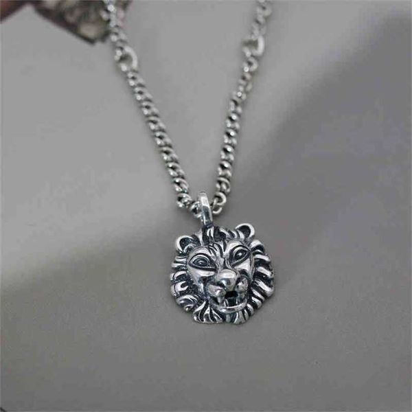 

necklace fashion silver jewelry lion head 8-character necklace for lovers