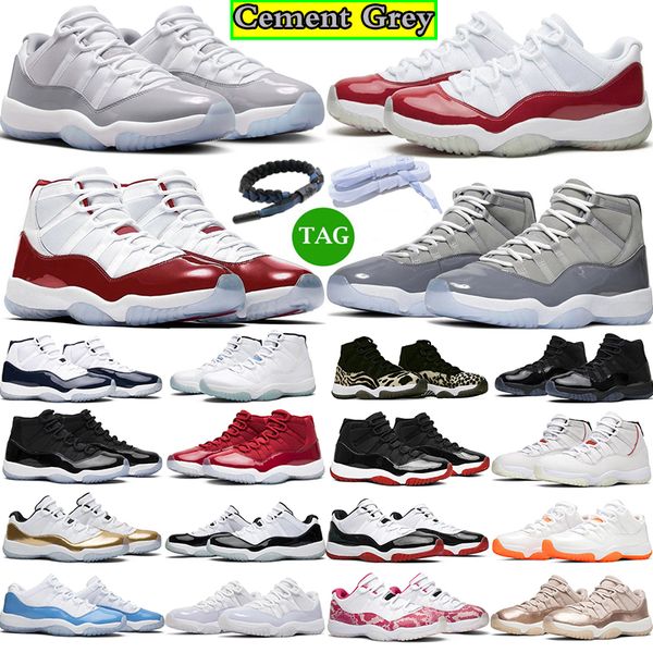 

cement cherry 11 11s basketball shoes men red bright citrus high cool grey gamma blue concord win like sport midnight navy velvet sneakers a, Black