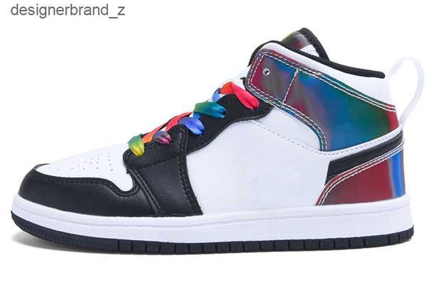 

infants jumpman 2021 1s 1 toddler kids basketball shoes pine green game royal scotts obsidian chicago bred sneakers multicolor tie-dye size, Black