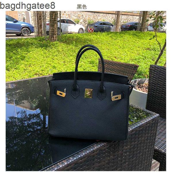 

handbag birkins designer bags pure hermas bag 2023 bags head lychee women pattern soft lady's versatile shoulder ligp