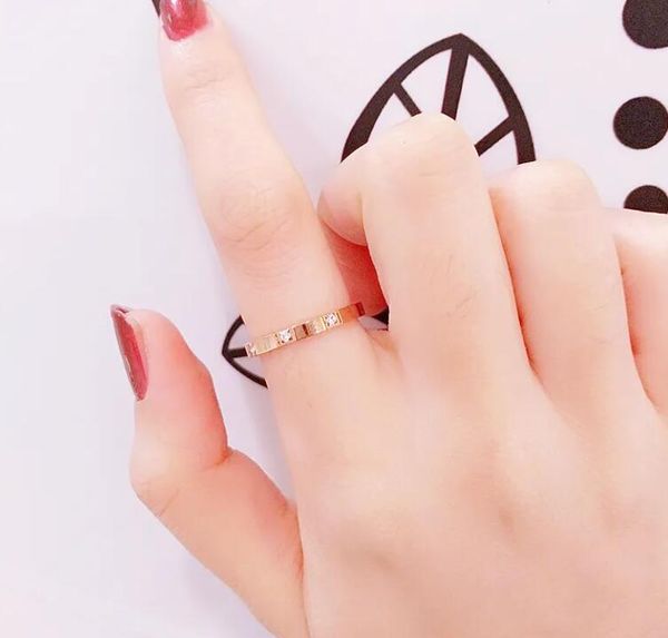 

2023 designer screw ring luxury jewelry midi rings for women men titanium steel gold-plated process fashion accessories never fade, Silver