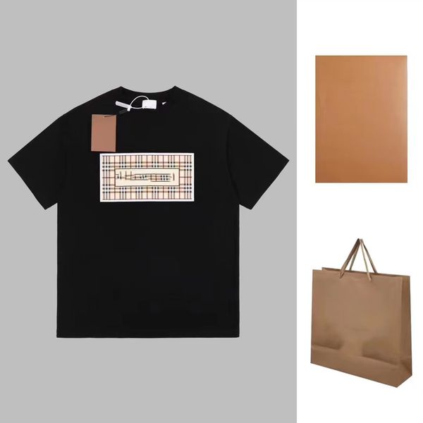 

mens t shirt designer short sleeve classic chest letter print crewneck cotton sweatwicking non pilling pullover mens and womens versatile co, White;black