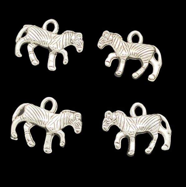 

whole 200pcs zebra alloy charms pendant retro jewelry making diy keychain ancient silver pendant for bracelet earrings 12x15mm9279066, Bronze;silver