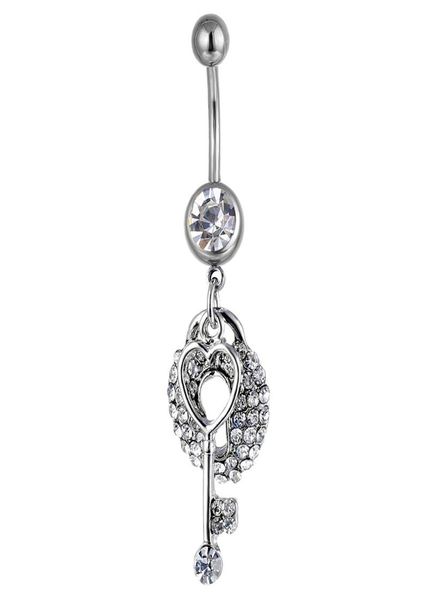

d0024 the key and lock styles belly button navel belly rings7639235, Silver