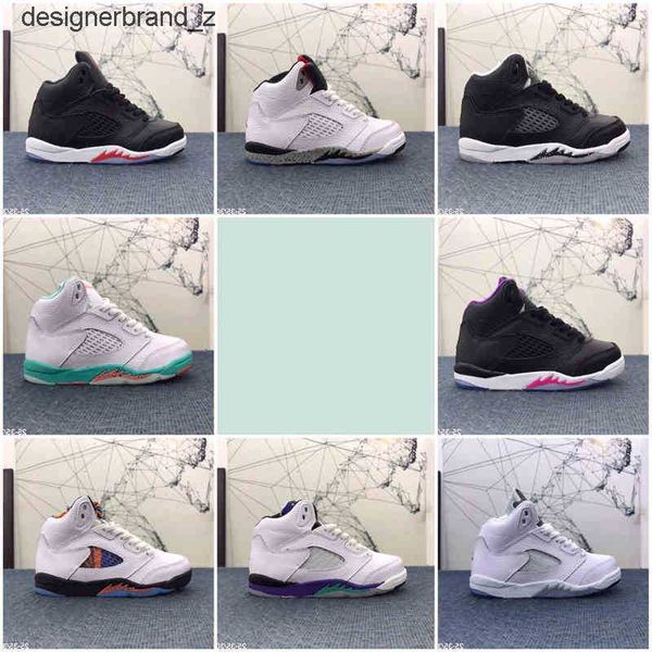 

jordns jumpman infant 5 5s kids basketball shoes metallic silver trainers black cement children boys girls sneakers white smqf