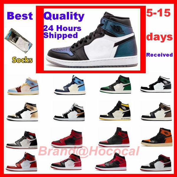 

jumpman 1 university blue shoes basketball 1s with box sports genuine leather og unc patent ho0925 hyper royal mocha homage sneakers hococal, Black