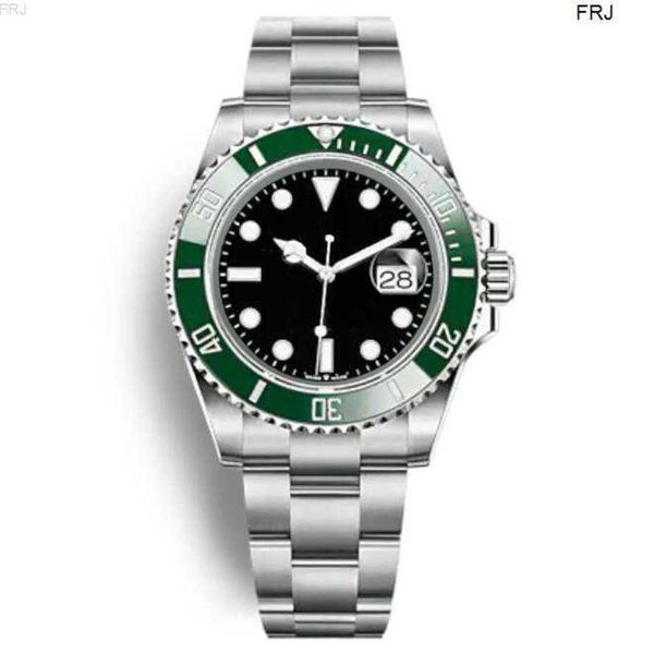 

designer rolax watches mens luxury mechanical automatic fashion black dial green ceramic bezel wristwatch sports selfwind relojes 126610 bmi, Slivery;golden