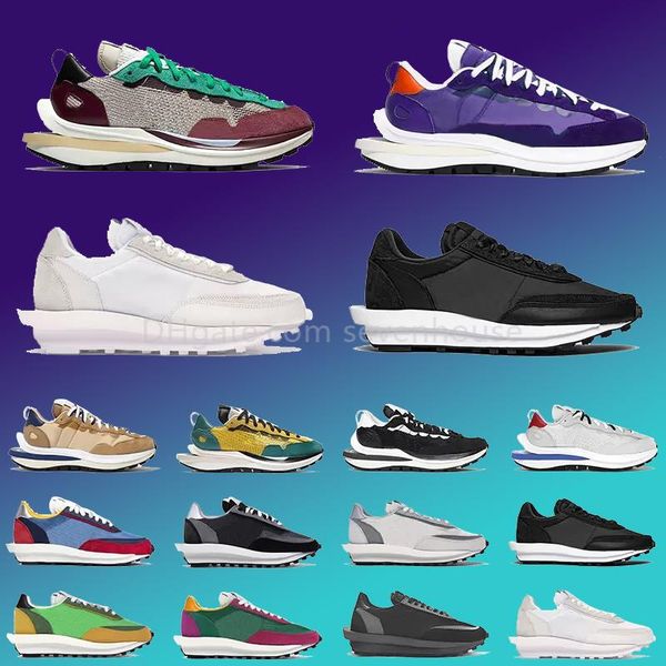 

designer shoes fashion running bag vaporwaffle men women running shoes iris noir sesame blue void tour yellow sail daybreak white nylon mens