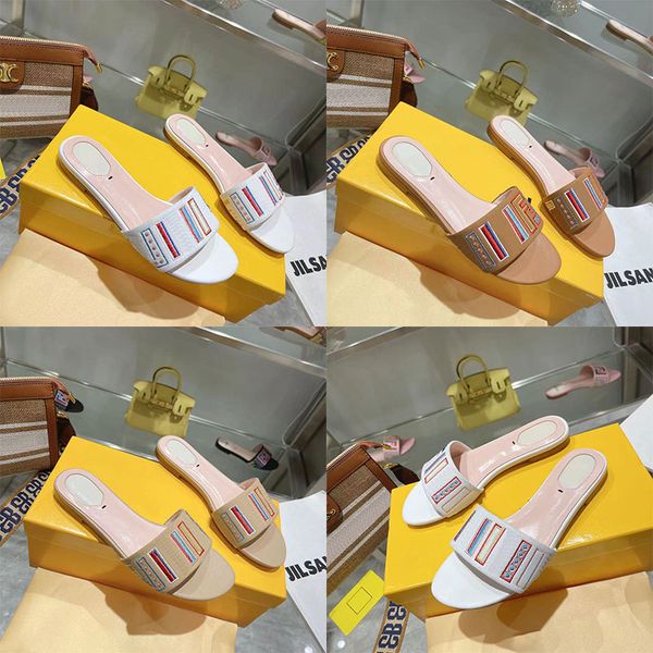 

casual shoes new flat slipper signature canvas white wide band women high heel cut out designer fashion leather sandal beach hollow summer l, Black