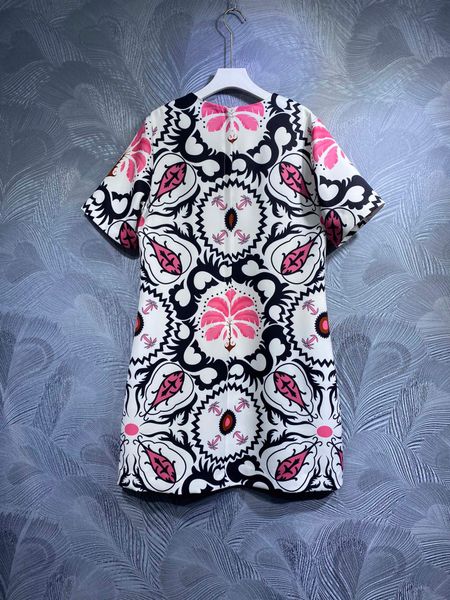 

2023 spring new tank dress round neck beaded print alternate decoration, Black;gray