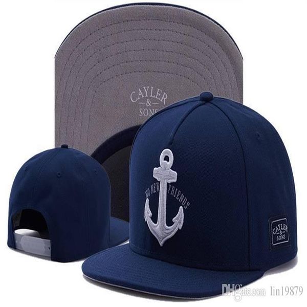 

cayler & sons no new friends anchor baseball caps gorras bones for men women sports hip hop street outdoor sun snapback hats210t, Blue;gray