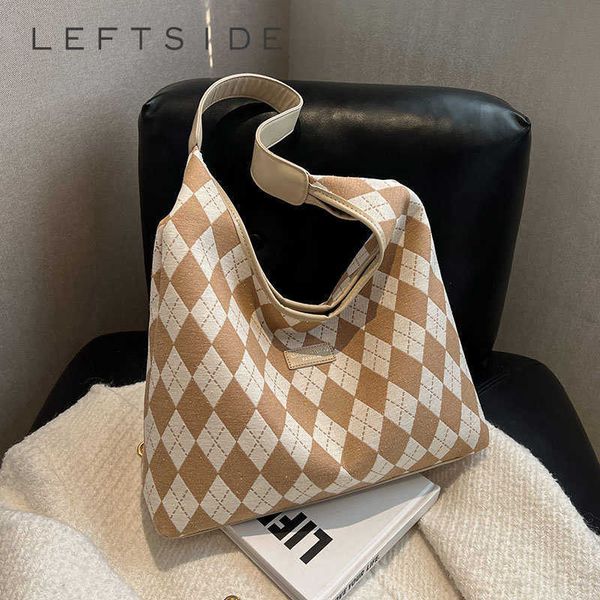 

nxy plaid hobo bags for women new 2023 spring trend fashion tote bag female fabric shopper shopping handbags